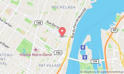 map, BSF Lavage De Vitres Inc