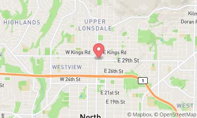 map, North Shore Gutters Ltd