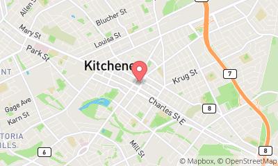 map, D'Angelo and Sons | Eavestrough Repair & Roofing Kitchener and Waterloo