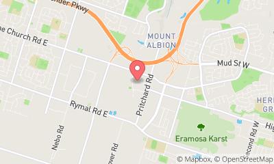 map, Gold Star Roofing #1 inc. division 6 Hamilton