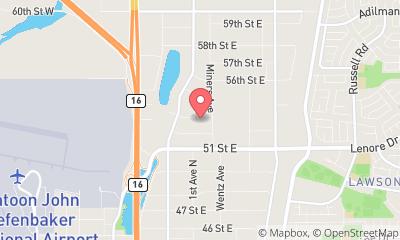 map, Flynn Canada Ltd. - Saskatoon