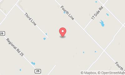 map, Alpine Air Heating and Cooling Georgetown & Milton