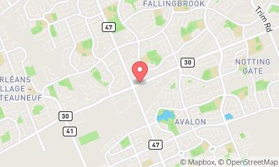 map, Bernie Hughes Desjardins Insurance Agent